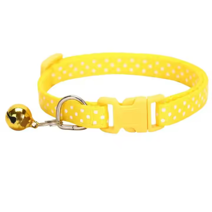 Collar ajustable de nailon multicolor para gato y perro, accesorio Universal de separación rápida, correa, campana, productos para mascotas - 1