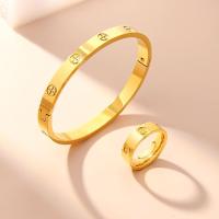 Anillo cruzado de cristal CZ de acero inoxidable Moda para mujeres y hombres Color oro rosa - details 6