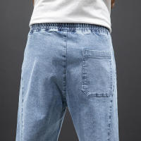 Jeans de Carga para Hombres Estilo Callejero Talla Grande Media Pesadura Bolsillos Negro Azul - details 6