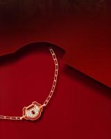 QееΙīп Pulsera Yu Yi en oro rosa de 18 quilates con diamantes y HyCeram rojo ® - details 3