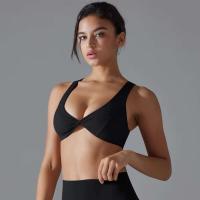Hamidou sujetador de Yoga para mujer, chaleco de nailon de Color sólido, Sujetador deportivo transpirable, secado rápido - details 14