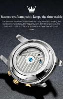 Reloj Mecánico Automático OLEVS 9910 Diseño de Esqueleto para Hombres Acero Inoxidable Impermeable - details 7