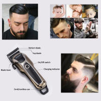 Kemei-cortadora de pelo eléctrica para hombre, cortadora de pelo profesional hine, Barbero, carga rápida por USB, con pantalla LCD - details 4