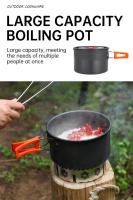 Batería de cocina para acampada, batería de picnic portátil para 2-3 personas, juego de hervidor y sartén - details 7