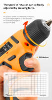 Destornillador Eléctrico 20 en 1 Conjunto de Herramientas Eléctricas Recargables Inalámbrico Con Cabeza Magnética para Trabajos de Bricolaje en Casa - details 2