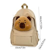 Mochila Capybara de gran capacidad, correas ajustables de nailon para los hombros, bolso escolar de dibujos animados, resistente al agua, con múltiples bolsillos - details 1