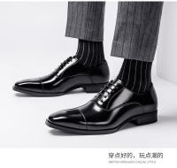Zapatos de boda de cuero para hombres, Cabeza cuadrada de tres articulaciones, Zapatos de cuero para hombres - details 9
