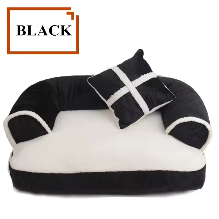 Camas suaves para perros y gatos, sofá para mascotas, la mejor casa para perros pequeños y medianos, nido clásico de estilo inglés, cama para dormir cálida para invierno, alfombrilla para cachorros - 1