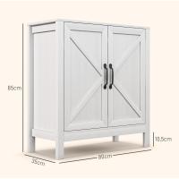 Aparador Moderno para Sala Mueble Ajustable con Estante Antivuelco Blanco 80x35x85 cm - details 2