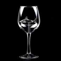 Copa de vino con forma de tiburón, whisky, champán, colas de cristal, decoración de cena, copas de flautas para fiesta, 2 uds. - details 7