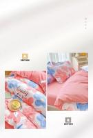 Funda de Edredón de Flores Estampadas y Espumadas para Cama Doble Individual sin Funda de Almohada y Sábana Rosa Cómoda y Gruesa - details 5