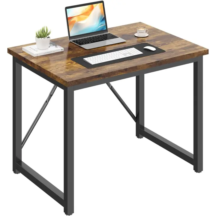 Escritorio Compacto de 80 x 50 x 75cm Ideal para Ordenador, Oficina, Estudio Color Marrón - 1