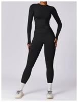 Conjunto de Yoga para Mujeres 2 Piezas Ropa Deportiva Gimnasio Legging Fitness Top Corto de Manga Larga Traje Deportivo Material Exterior Nylon Adecuado para Primavera/Verano - details 15