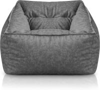 Reposapiés Salon de Lujo - [50x40x30 cm] Sofá Puf de Diseño con Relleno Incluido para Escritorio u Oficina - Taburete Bean Bag Silla Grande en Cuero Sintético Beige - details 18