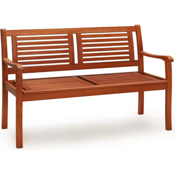 Banco de Jardín Madera FSC ®   Eucalipto Carga 320Kg 2 Plazas Terraza Balcón 120x60x90cm Resistente - 1