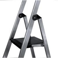 Tijera de 8 escalones de aluminio plateado de 366 cm de altura con capacidad de carga de 150 kg - details 1