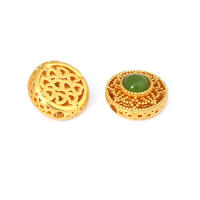 5 uds. De cuentas redondas de latón de Color dorado mate, estilo Vintage, pulseras de cuentas nepalesas, cuentas espaciadoras, suministros para fabricación de joyas, accesorios Diy - details 35