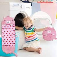 Saco de dormir, linda almohada de dibujos animados, saco de dormir plegable con forma de animal para juegos divertidos y campamentos, 160 cm - details 3