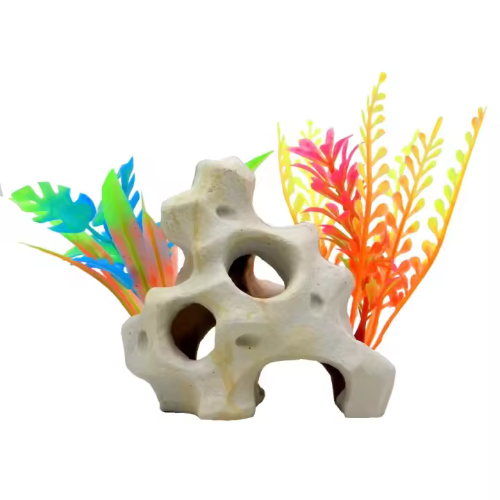 Aqua Culture Holey Rock Aquarium Ornament, Multicolor - 1
