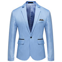 Chaqueta de traje para hombre, abrigo deportivo ajustado - details 11