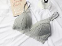 Nueva ropa interior de 4 colores para mujer, Bralette ultrafino sin aros francés, copa triangular de encaje Sexy, conjunto de sujetador de realce, sujetador y bragas de algodón - details 11