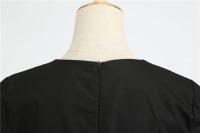 Vestido de fiesta de verano para mujer con cuello cuadrado sólido y cinturón - details 14