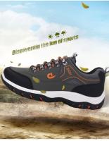 Zapatos de senderismo para hombre, zapatos impermeables de cuero PU para exteriores, zapatillas tácticas resistentes al desgaste para senderismo, caminar y cazar - details 1