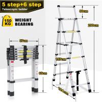 Escalera Telescópica de Aluminio de 5m Portátil, Desmontable, Antideslizante, Extensible, Multiusos, Carga de 150kg Mejoras del Hogar y Herramientas - details 15