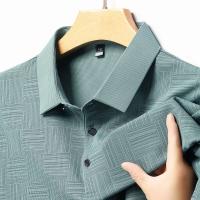Polo de negocios informal con estampado nuevo para hombre, top de manga corta cómodo y transpirable, 2024 - details 3