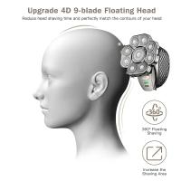 Afeitadora Eléctrica de Cabeza Calva para Hombres Recargable, 9 Cuchillas, Corte de Barba, Nose y Oreja Productos de Belleza - details 1