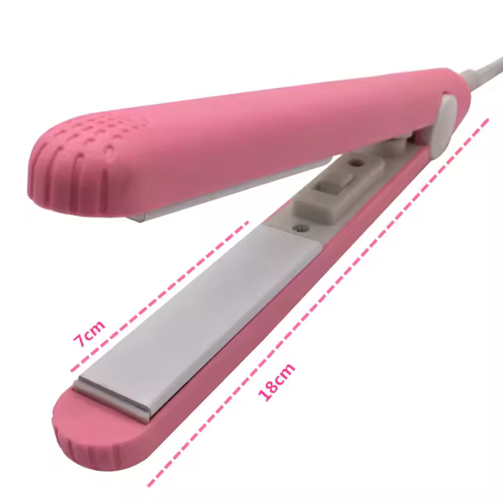 Nueva plancha de pelo rápida de cerámica electrónica, mini plancha de pelo seca y húmeda rizada portátil, profesional - 1