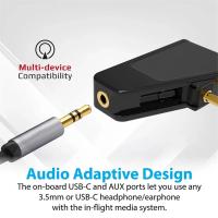 Adaptador Bluetooth 5,3 para avión y avión, transmisor A2DP para auriculares inalámbricos con cancelación de ruido, Aonic 40 50 - details 4
