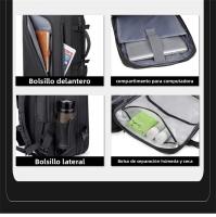 La mochila se puede aspirar y comprimir, mochila de expansión simple y de gran capacidad, de alta gama para hombres, bolsa de viaje. - details 16