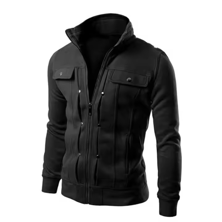 Sudadera casual con cremallera para hombre moderna y minimalista. - 1
