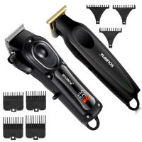 Solimpia Afeitadora eléctrica para hombres Recortadora de barba profesional Maquinilla de afeitar inalámbrica Recortadora de vello corporal Máquina de afeitar de vello facial recargable por USB para barbería HT-6267 - details 4