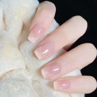 Uñas postizas portátiles artificiales removibles con puntas francesas, uñas a presión, uñas postizas de bailarina tipo ataúd desmontables - details 6