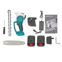 Motosierra eléctrica con batería de 120 W y 8 pulgadas, minisierra de mano, potente, portátil - details 3