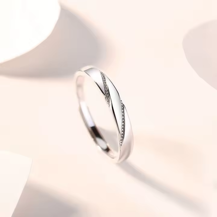 Amor a primera vista Anillo de pareja Par de hombres y mujeres, estilo de simulación de boda - 1