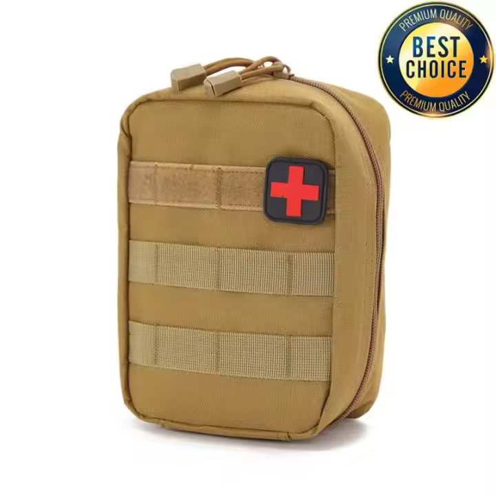Riñonera táctica multifuncional para exteriores, Kit de emergencia médica MOLLE, Kit de supervivencia portátil, bolsa de accesorios, bolsa de entrenamiento de camuflaje - 1