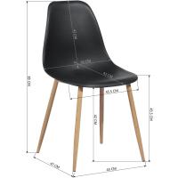 Juego de 4 sillas de comedor con asiento y respaldo suaves, con patas de metal macizo, para sala de estar, dormitorio, cocina o comedor, ante marrón - details 39