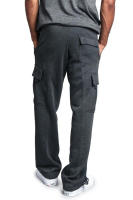Pantalones deportivos sueltos para hombre, pantalones casuales con encaje, cintura elástica, bolsillo, color sólido - details 15
