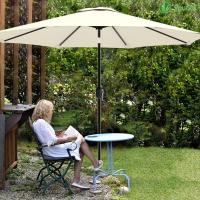 Sombrilla de Playa Grande Parasol Inclinable con Manivela Protección UV para Patio, Jardín, Piscina, Exterior Gris - details 27