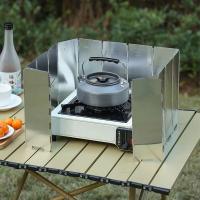 Estufa de Camping Plegable Ultra Ligera Protector de Viento Quemador de Cocina de Picnic a Prueba de Viento Deportes y Exteriores - details 12