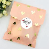 Etiquetas de sellado de regalo de piezas, pegatina de agradecimiento blanca con corazón rojo, paquete de regalo de negocios, decoración personalizada, 500 - details 2