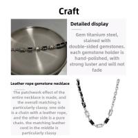Cadena Acero Inoxidable Hombre, Diseño de Combinación Premium, Estilo Hip Hop Versátil, Collares Exclusivos y Agradables para Hombre, Colgante Hombre, Regalos para Hombre - details 2