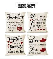 Funda de almohada con letras de San Valentín, decoración del hogar, funda de almohada con estampado de líneas, venta al por mayor - details 1