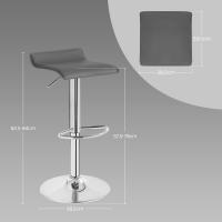 Taburetes de Cocina Giratorios 360° Altura Ajustable con Reposapiés Taburetes Altos con Asiento PVC para Comedor, Salón y Cafetería Negro+Negro - details 34