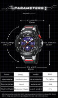 Reloj de Pulsera Deportivo SMAEL con Movimiento de Cuarzo y LED Alarma Militar para Hombres Resistente al Agua Material TPU+Plástico Bucle de 210mm - details 5