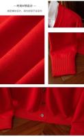Cardigan de Punto para Hombres Vestido Suelto de Una Botónada con Cuello en V Color Sólido - details 23