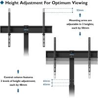 Soporte Suelo TV para Pantallas LED OLED LCD Plasma de 30 a 70 Pulgadas hasta 40 kg, Soporte TV Pie Altura Ajustable con Estantes de Vidrio Templado de 3 Niveles, MAX VESA 600x400 mm - details 1